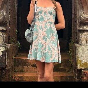 Floral Print Spaghetti Strap Dress